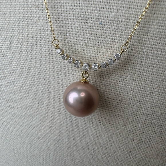 High Quality Pink Edison Pearl Necklace - Picture 7 of 8